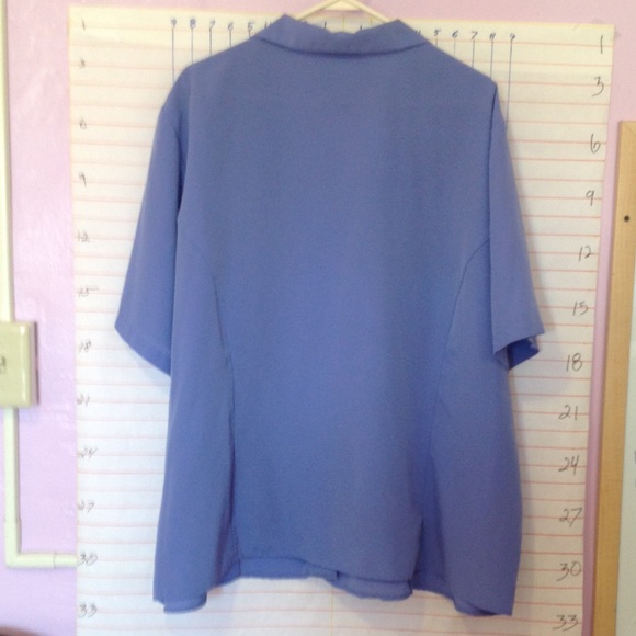 IMPRESSIONS women's V neck blouse sz 24 Purple - Picture 4 of 6